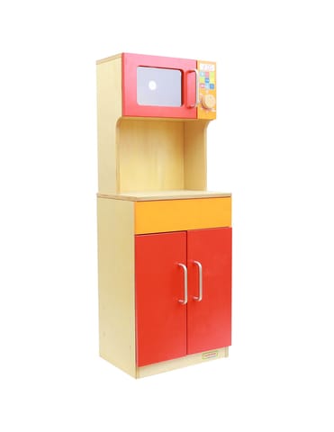 ⁨MASTERKIDZ Drewniany Regał Kuchenny Szafka do kuchni + mikrofalówka⁩ w sklepie Wasserman.eu