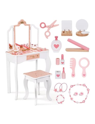 ⁨WOOPIE GREEN Drewniana Toaletka z Lustrem i Akcesoriami⁩ w sklepie Wasserman.eu