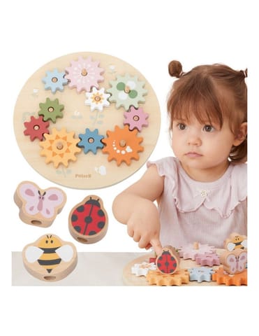 ⁨VIGA PolarB Drewniane Kolorowe Koła Zębate Montessori⁩ w sklepie Wasserman.eu