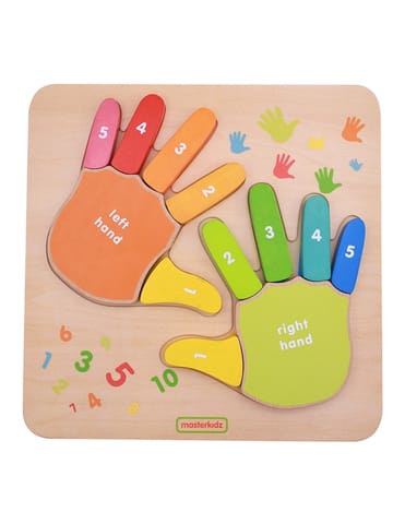 ⁨MASTERKIDZ Edukacyjna Tabliczka Drewniana Liczenie Na Palcach⁩ w sklepie Wasserman.eu