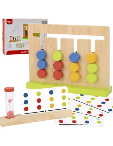 ⁨TOOKY TOY Gra Logiczna Układanka na Czas Kolory 30 Wzorów 18 el.⁩ w sklepie Wasserman.eu