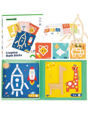 ⁨TOOKY TOY Układanka Gra Logiczna Łamigłówki Klocki Magnetyczne dla Dzieci 49 el.⁩ w sklepie Wasserman.eu