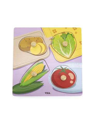 ⁨VIGA Drewniane Puzzle z Pinezkami  Warzywa⁩ w sklepie Wasserman.eu