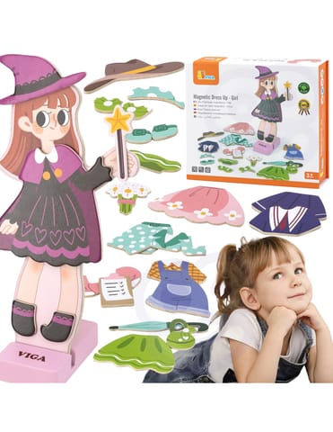 ⁨VIGA Drewniana Układanka Magnetyczna Ubieranka Edukacyjna⁩ w sklepie Wasserman.eu