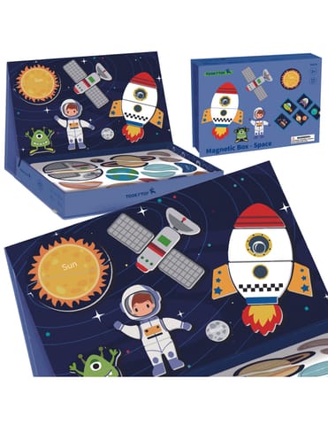 ⁨TOOKY TOY Układanka Magnetyczna Puzzle Montessori Pudełko Edukacyjne Kosmos 72 el.⁩ w sklepie Wasserman.eu