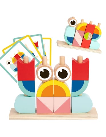 ⁨TOOKY TOY  Kreatywne Drewniane Klocki Przestrzenne 3d Krab⁩ w sklepie Wasserman.eu