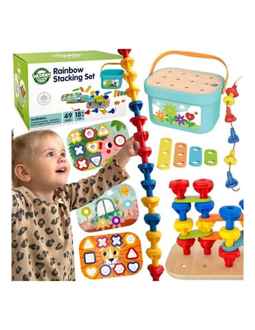 ⁨WOOPIE GREEN Konstrukcyjny BOX Motoryczny Montessori 12w1 FSC⁩ w sklepie Wasserman.eu