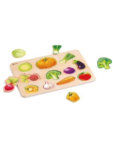 ⁨CLASSIC WORLD Drewniana Układanka Montessori Warzyw⁩ w sklepie Wasserman.eu