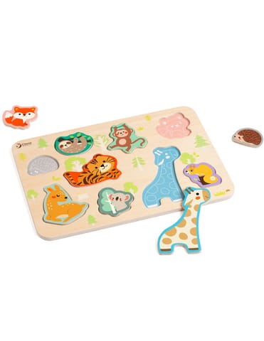 ⁨CLASSIC WORLD Drewniana Układanka Dopasuj Zwierzątka⁩ w sklepie Wasserman.eu