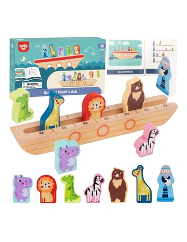 ⁨TOOKY TOY Drewniana Układanka Łamigłówki dla Dzieci Noe i Zwierzęta⁩ w sklepie Wasserman.eu