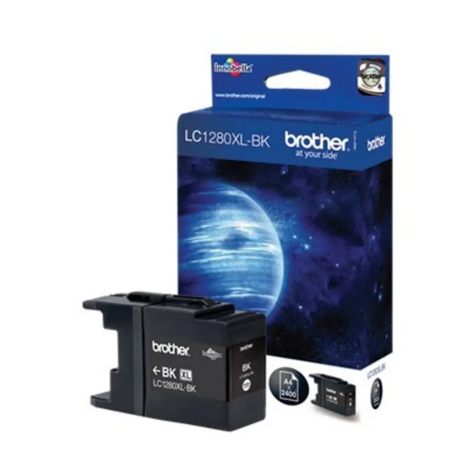 ⁨Tusz Brother czarny LC1280XLBK=LC-1280XLBK, 2400 str.⁩ w sklepie Wasserman.eu