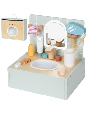 ⁨TOOKY TOY Toilet Bathroom Toaleta Drewniana Łazienka z Akcesoriami⁩ w sklepie Wasserman.eu