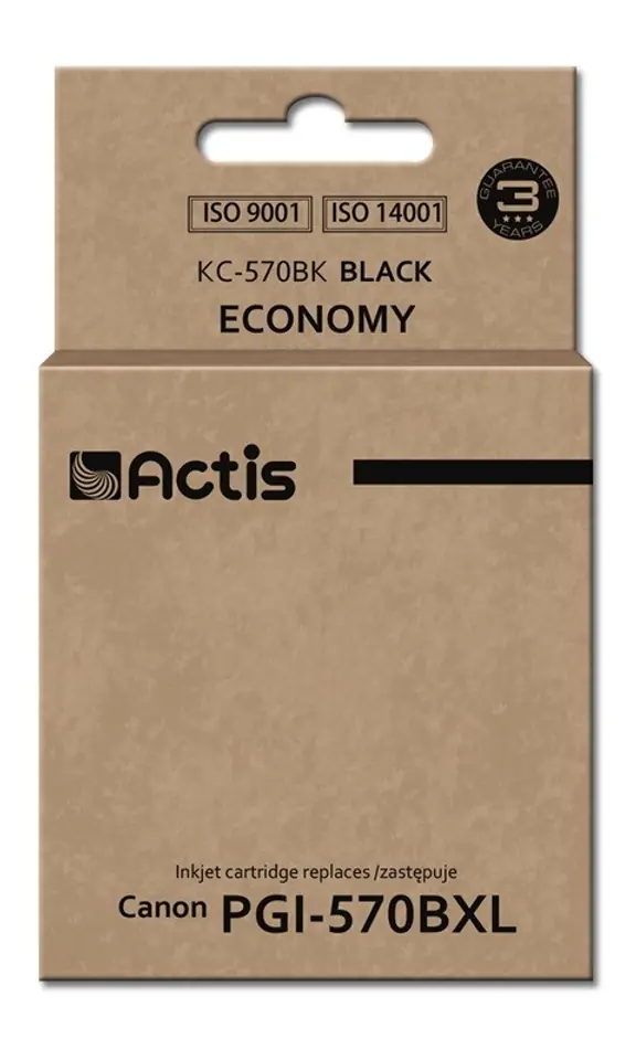 ⁨Actis KC-570Bk ink (replacement for Canon PGI-570Bk; Standard; 22 ml; black)⁩ at Wasserman.eu