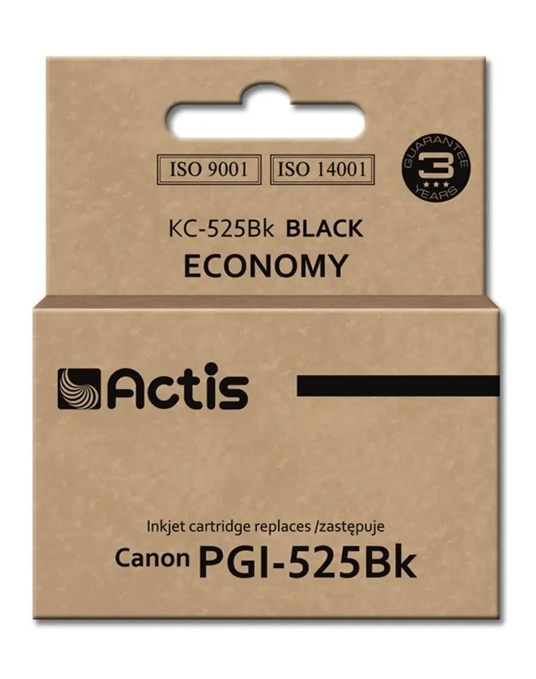 ⁨Tusz ACTIS KC-525Bk (zamiennik Canon PGI-525GBK; Standard; 20 ml; czarny)⁩ w sklepie Wasserman.eu
