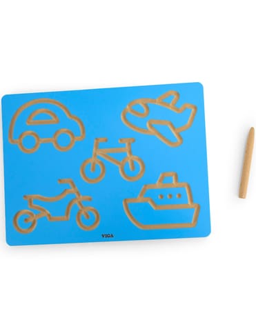 ⁨VIGA Tablica Grafomotoryczna Pojazdy  Nauka Pisania⁩ w sklepie Wasserman.eu