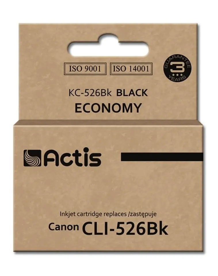 ⁨Actis KC-526Bk Ink Cartridge (replacement for Canon CLI-526BK; Standard; 10 ml; black)⁩ at Wasserman.eu