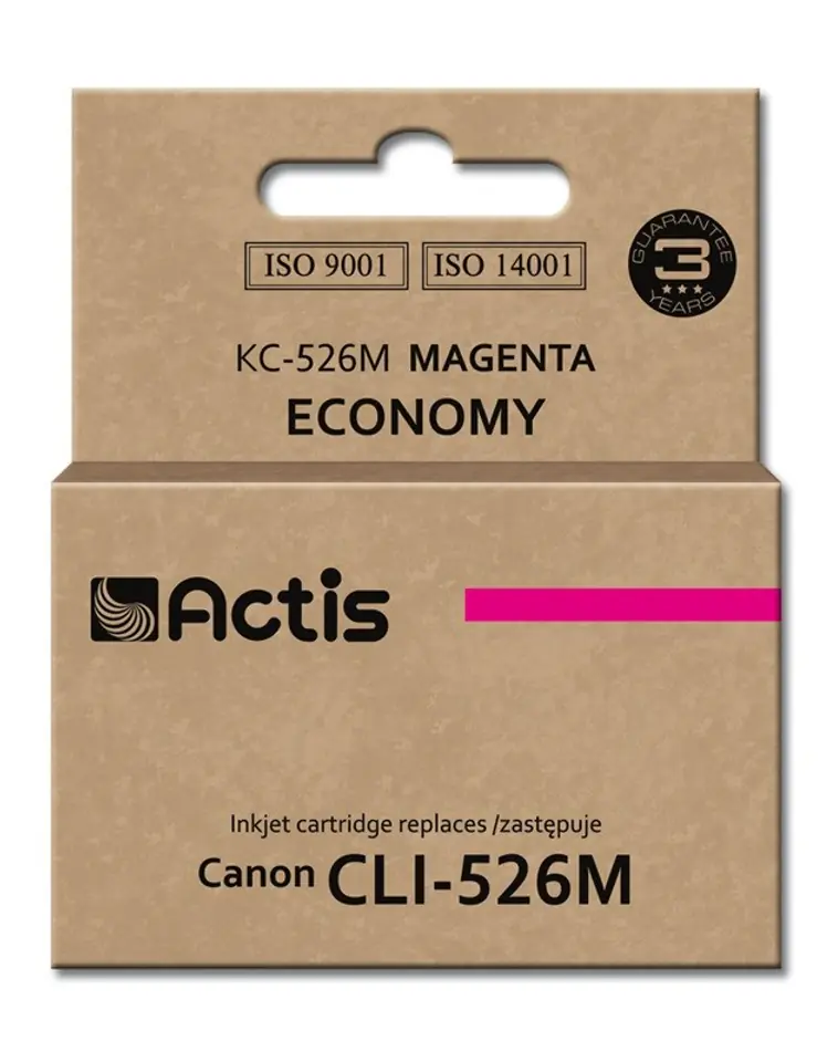 ⁨Actis KC-526M ink (replacement for Canon CLI-526M; Standard; 10 ml; magenta)⁩ at Wasserman.eu