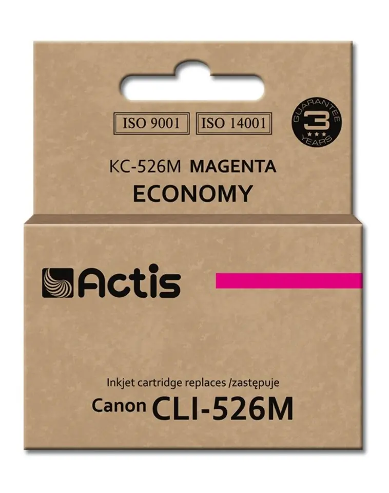 Tusz ACTIS KC-526M (zamiennik Canon CLI-526M; Standard; 10 ml; czerwony) w sklepie Wasserman.eu