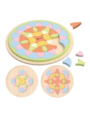 ⁨CLASSIC WORLD Pastelowa Mandala Układanka Montessori Mozaika Kwiaty⁩ w sklepie Wasserman.eu