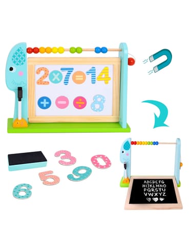 ⁨TOOKY TOY Duża Drewniana Tablica Dwustronna Magnetyczna+ Kredowa⁩ w sklepie Wasserman.eu