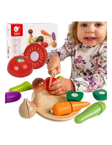 ⁨CLASSIC WORLD Drewniany Zestaw do Krojenia Warzyw na Rzepy 16 el.⁩ w sklepie Wasserman.eu