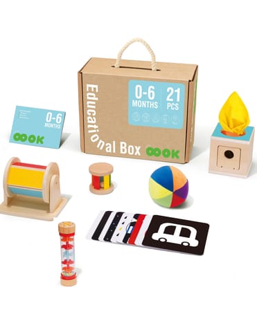 ⁨TOOKY TOY Box Pudełko XXL Montessori Edukacyjne 6w1 Sensoryczne 0-6 Mies⁩ w sklepie Wasserman.eu