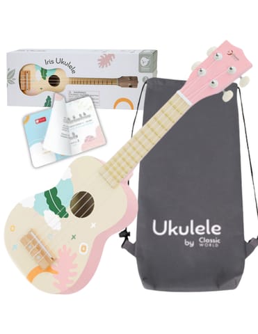 ⁨CLASSIC WORLD Drewniane Ukulele Gitara dla Dzieci Różowa⁩ w sklepie Wasserman.eu