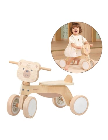 ⁨VIGA PolarB Drewniany Jeździk Miś Brunatny Miękkie Koła⁩ w sklepie Wasserman.eu