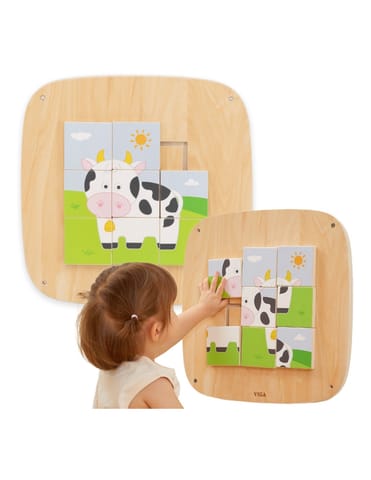 ⁨VIGA Drewniana Tablica Manipulacyjna Sensoryczna Układanka Obrazkowa⁩ w sklepie Wasserman.eu