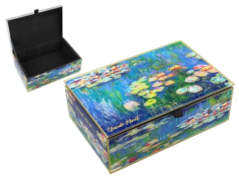 ⁨Szkatułka szklana na biżuterię - C. Monet, Nenufary  (CARMANI)⁩ w sklepie Wasserman.eu
