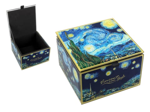 ⁨Szkatułka szklana na biżuterię - V. van Gogh, Gwiaździsta Noc (CARMANI)⁩ w sklepie Wasserman.eu