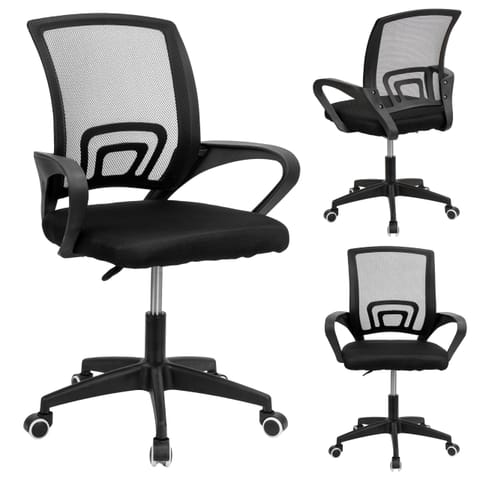 ⁨Fotel biurowy Bianco czarny⁩ w sklepie Wasserman.eu