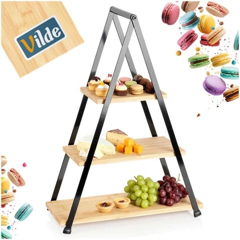 ⁨PATERA BAMBUSOWA 3 PIĘTROWA NA CIASTA PRZEKĄSKI 139454⁩ w sklepie Wasserman.eu