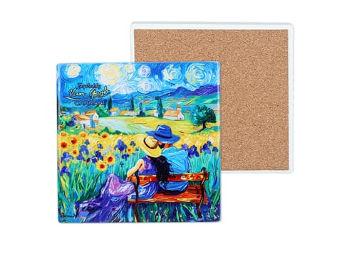 ⁨Kpl. 4 Podkładek ceramicznych - Inspirowane malarstwem V. van Gogh (CARMANI)⁩ w sklepie Wasserman.eu