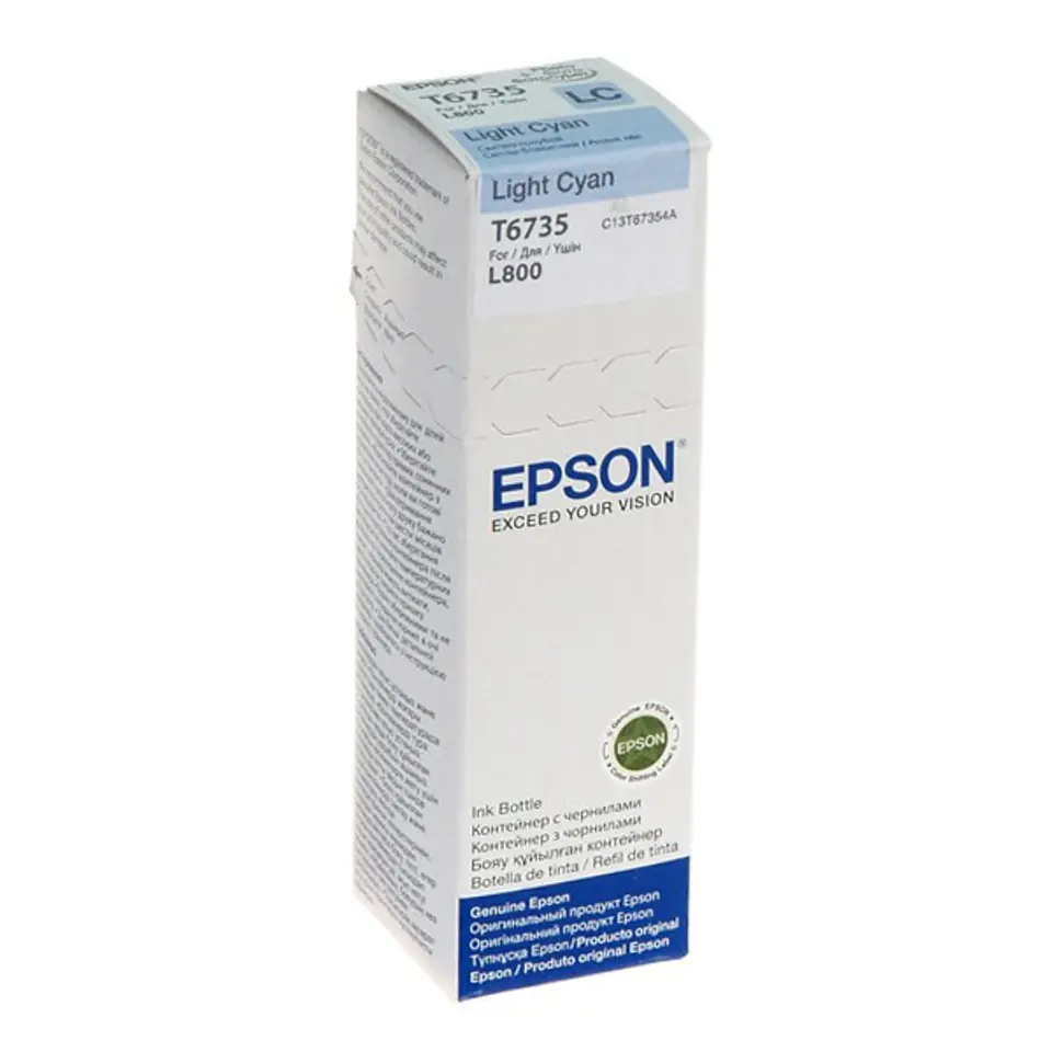 ⁨Tusz Epson C13T67354A (oryginał T67354A; 70 ml; jasny niebieski, niebieski)⁩ w sklepie Wasserman.eu