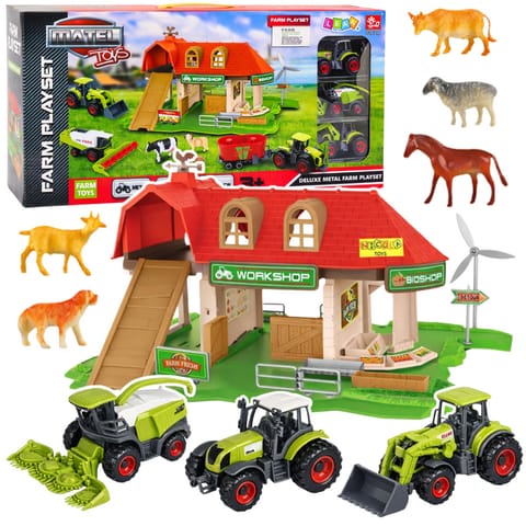 ⁨Zestaw Farma Stodoła Traktory Figurki Zwierzęta 42 el.⁩ w sklepie Wasserman.eu