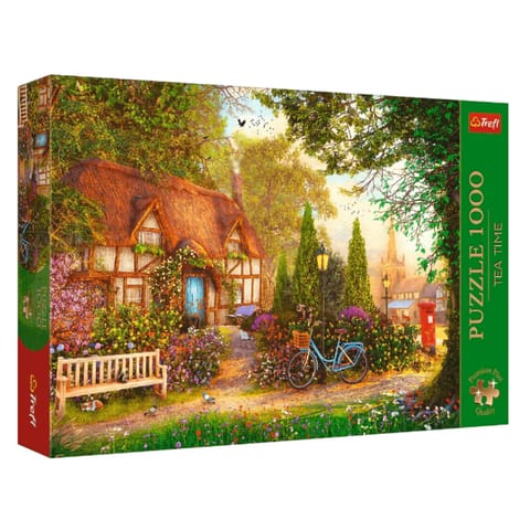 ⁨Puzzle - 1000 - Premium Plus - Tea Time: Domek pod strzechą - Trefl 10803⁩ w sklepie Wasserman.eu