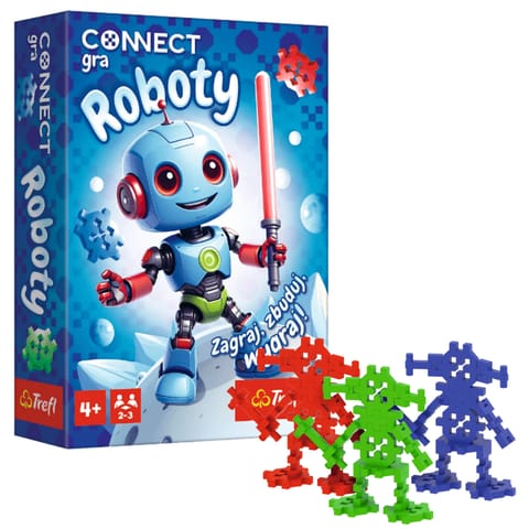 ⁨Gra dla dzieci - Connect Roboty - Trefl 02888⁩ w sklepie Wasserman.eu
