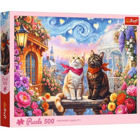 ⁨Puzzle - 500 - Zakochane mruczki - Trefl 37553⁩ w sklepie Wasserman.eu