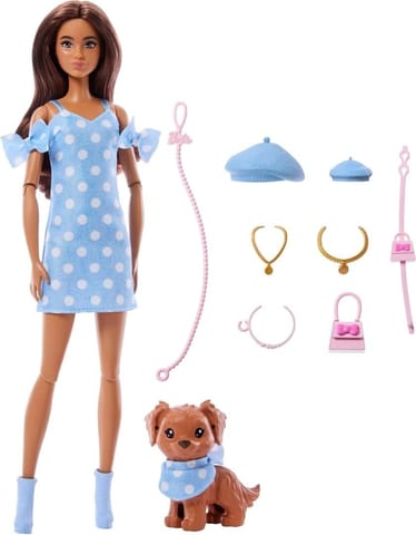 ⁨Barbie Jednakowa stylizacja Lalka i piesek Groszki⁩ w sklepie Wasserman.eu