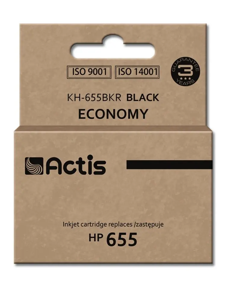 ⁨Actis KH-655BKR ink (replacement for HP 655 CZ109AE; Standard; 20 ml; black)⁩ at Wasserman.eu