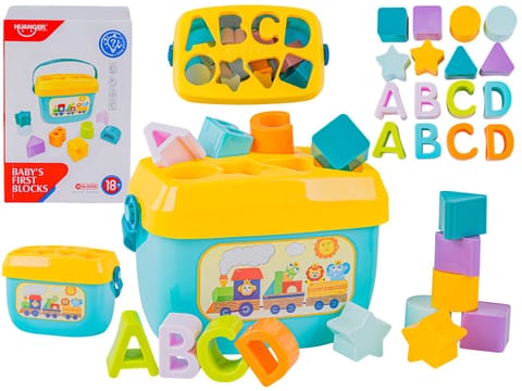 ⁨Edukacyjny Sorter Z Klockami Układanka Wiaderko Literki Klocki⁩ w sklepie Wasserman.eu