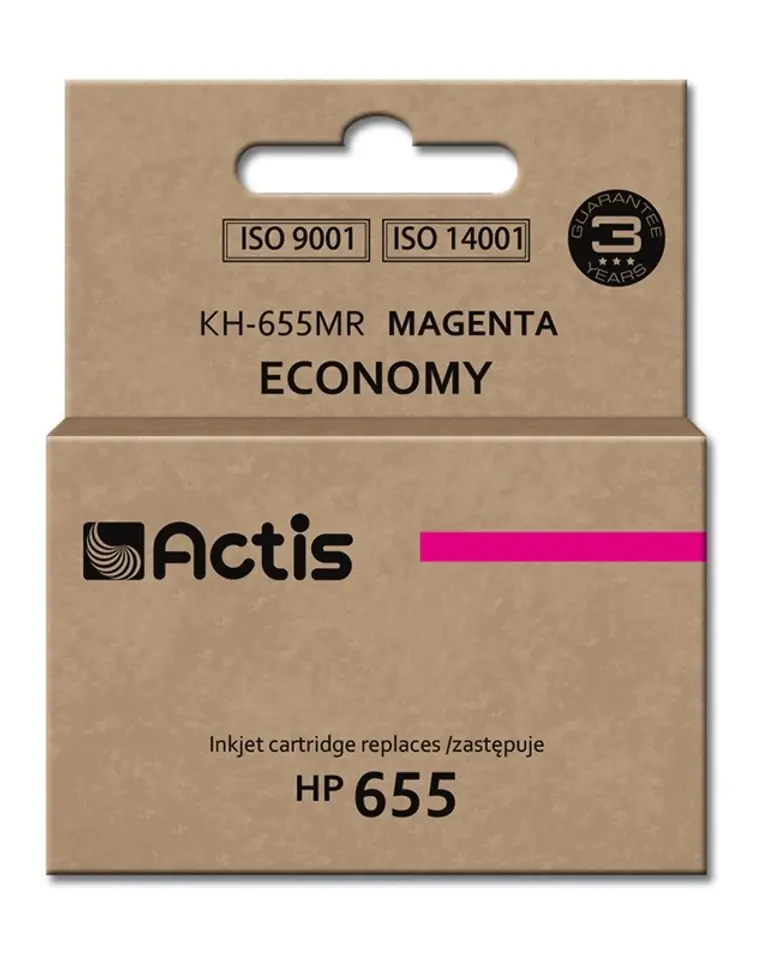 ⁨Actis KH-655MR ink (replacement for HP 655 CZ111AE; Standard; 12 ml; magenta)⁩ at Wasserman.eu