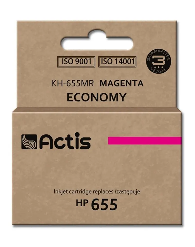 ⁨Actis KH-655MR Tusz (zamiennik HP 655 CZ111AE; Standard; 12 ml; czerwony)⁩ w sklepie Wasserman.eu