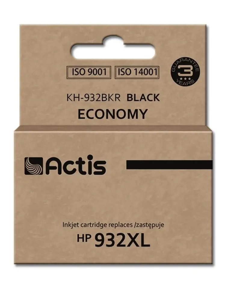 ⁨Actis KH-932BKR ink (replacement for HP 932XL CN053AE; Standard; 30 ml; black)⁩ at Wasserman.eu