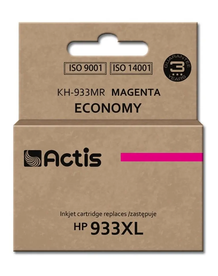 ⁨Actis KH-933MR ink (replacement for HP 933XL CN055AE; Standard; 13 ml; magenta)⁩ at Wasserman.eu