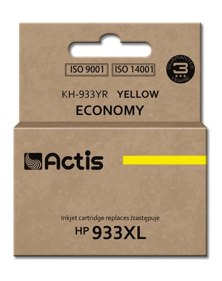 ⁨Actis KH-933YR ink (replacement for HP 933XL CN056AE; Standard; 13 ml; yellow)⁩ at Wasserman.eu