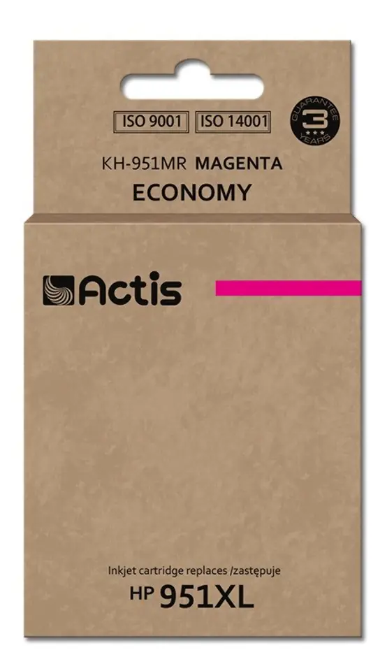 ⁨Actis KH-951MR ink (replacement for HP 951XL CN047AE; Standard; 25 ml; magenta)⁩ at Wasserman.eu