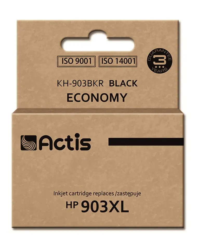 ⁨Actis KH-903BKR ink for HP;  replacement for HP 903XL T6M15AE; Standard; 30ml; black - New Chip⁩ at Wasserman.eu