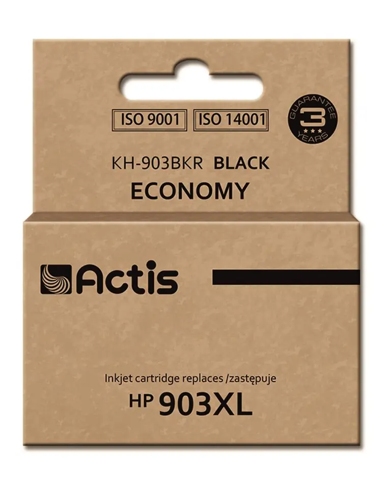 ⁨Actis KH-903BKR Tusz (zamiennik HP 903XL T6M15AE; Standard; 30ml; czarny) - Nowy Chip⁩ w sklepie Wasserman.eu